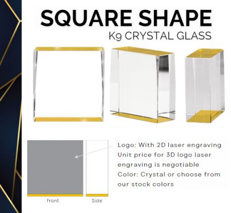 K9 Crystal Glass Awards- Diamond shape