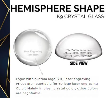 K9 Crystal Glass- Hemisphere