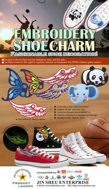 Embroidery Shoe Charms - Embroidery Shoe Charms