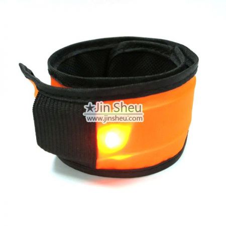 LED Flashing Slap Bracelet - Night safety light up wristband for cycling & jogging etc.