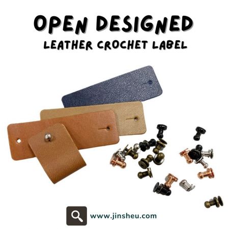 Leather Crochet Label - Leather Crochet Label in custom make logos