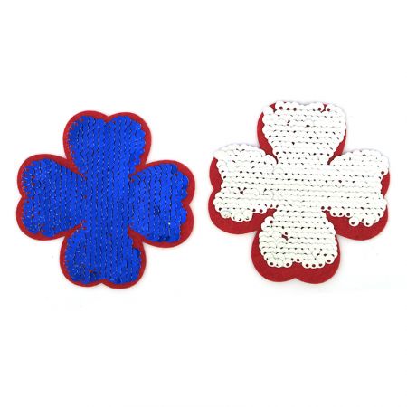 Embroidery Reversible Sequin Badges - Embroidery flip sequin patches