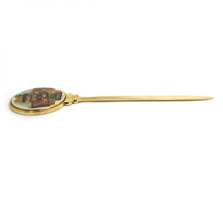 Round Logos Gold Plated Letter Knife