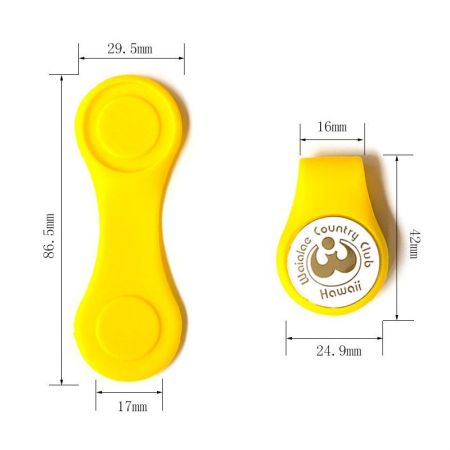 silicone golf magnetic hat clip