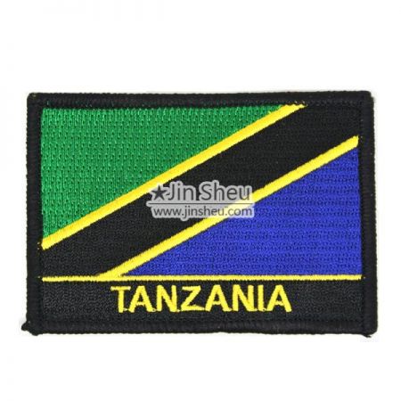Tanzania flag patches - Tanzania Flag Patches med sort ramme