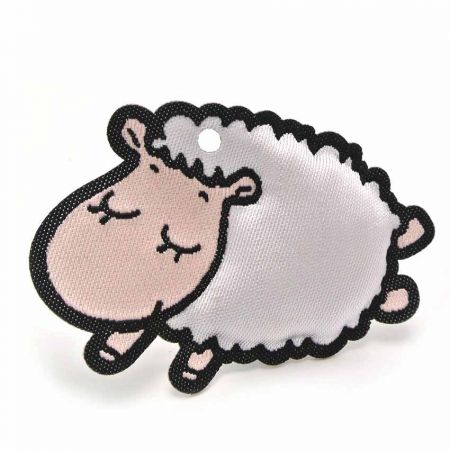 Sheep stuffed woven labels - Sheep woven label tag