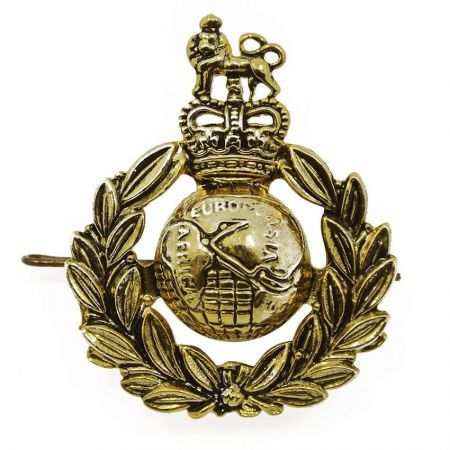 Royal Marines Cap Badge - WW1 Royal Marines Corps Cap Badge