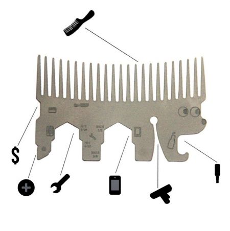 Hedgehog Wallet Comb Multi Tool - Hedgehog Wallet Comb Multi Tool