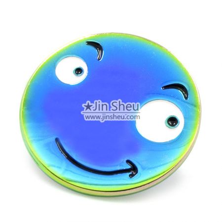 Smiley Face Rainbow Pin