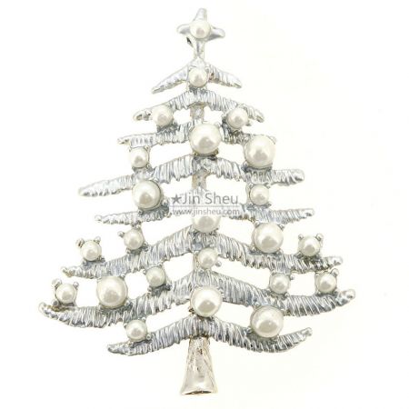 pearl Christmas tree pins