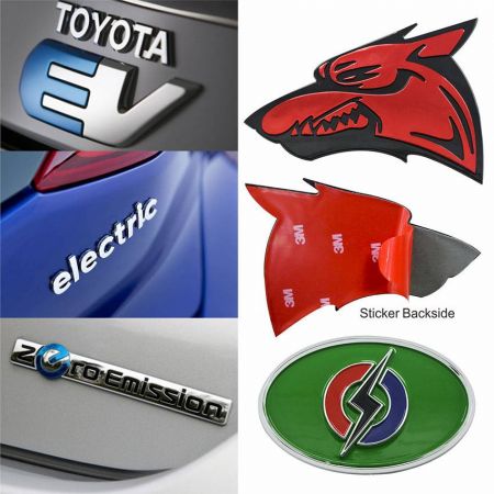 Custom 3D Car Stickers - Custom made abs symbol in car