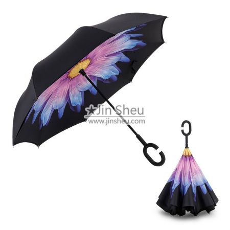 C Shape Handle Reverse Umbrella - Inverted umbrella