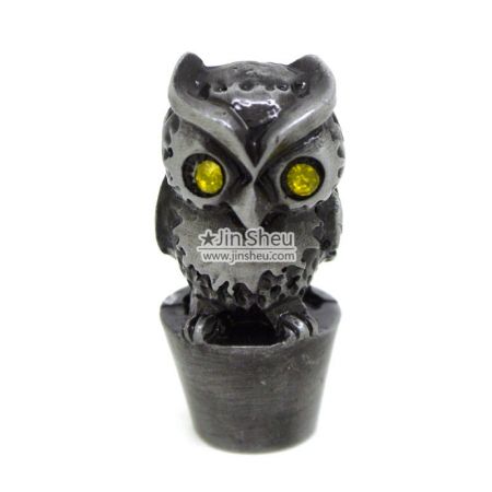 Owl pencil topper - Metal Owl pencil cover