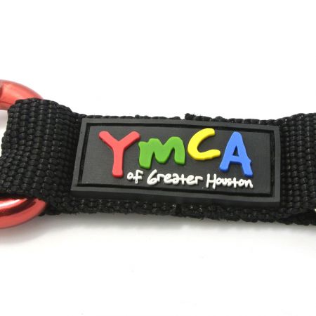 short lanyard with rubber label
