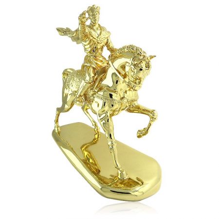 pewter horse rider souvenir award trophy