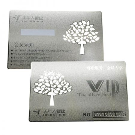 Metal VIP Member Cards - Nickel VIP Member Card