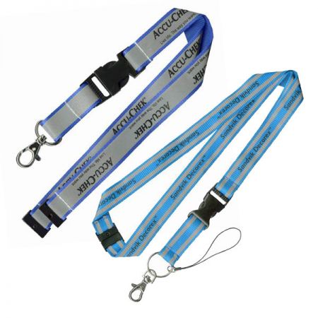Reflective Lanyards- Overlay & Printing on Top - Safety breakaway reflective lanyards