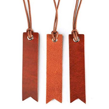 custom leather bookmarks
