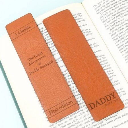 personalized leather bookmarks