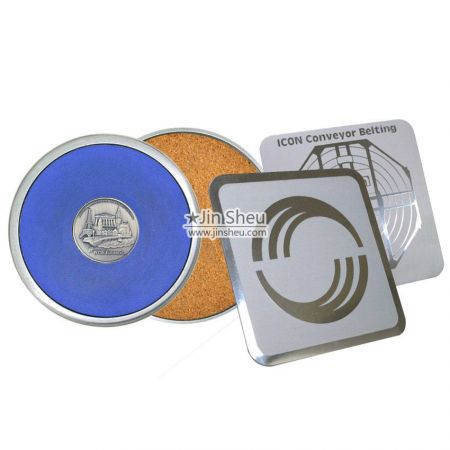 Logo Coasters - Mittatilaustyönä tehdyt metalliset lasialuset