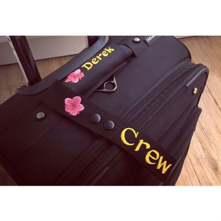 Broderede bagagemærker med trykknapper - Snap bagagemærker