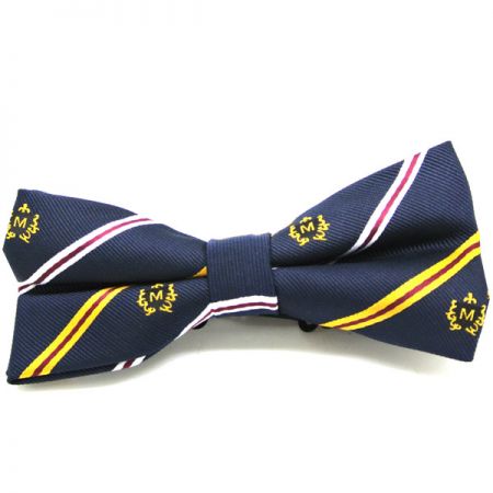 Lovely Clip-on Bow Knot - Woven Logo Clip-on Bow Tie