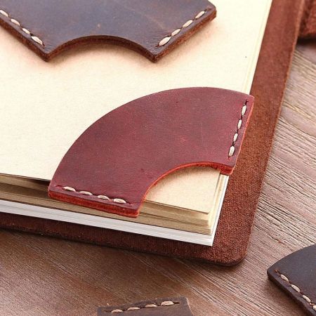 wholesale customized corner leather bookmarks