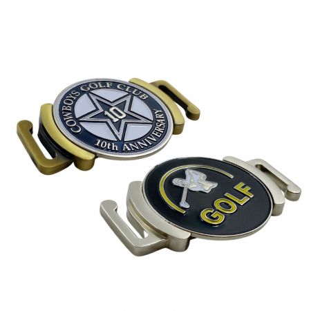 Magnetic Shoe Clip with golf ball marker - personalized soft enamel ball marker golf shoe clips