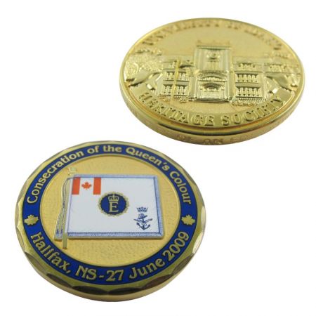 Challenge Coin Design with Diamond Cut Edge - Coin Edge Patterns