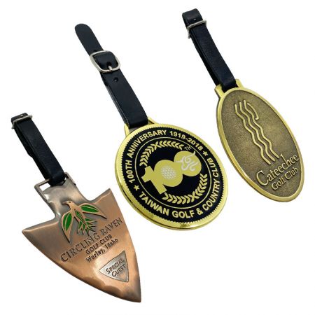 Metal Golf Bag Tags - wholesale custom club logo metal golf bag tags