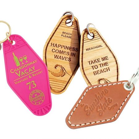 Promotional Hotel Key Tags & Motel Keychains - Custom Blank ABS Plastic Hotel Motel Key Tags