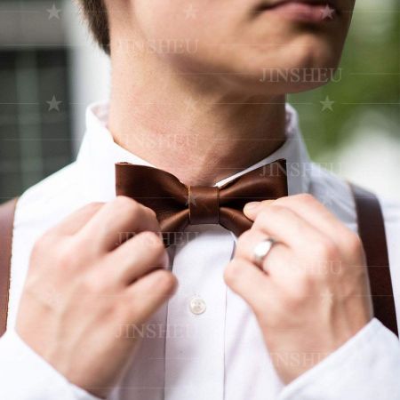 customized leather bow ties