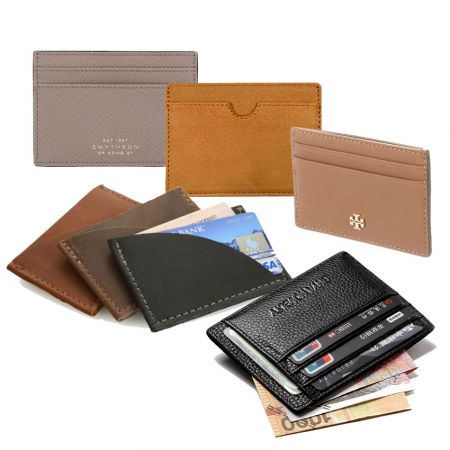 Wholesale Leather Card Sleeves - custom made leather card holder wallets