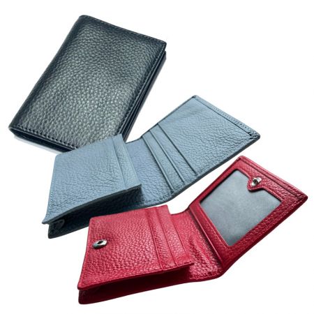 Emg6305 Zipper Luxury Leather Change Purses Pouch Wallet Wholesale