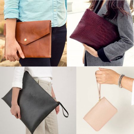 Custom Leather Clutch Bags - Personalized Leather Clutch Bag