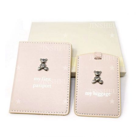 personalized branded logo passport holder and luggage tag