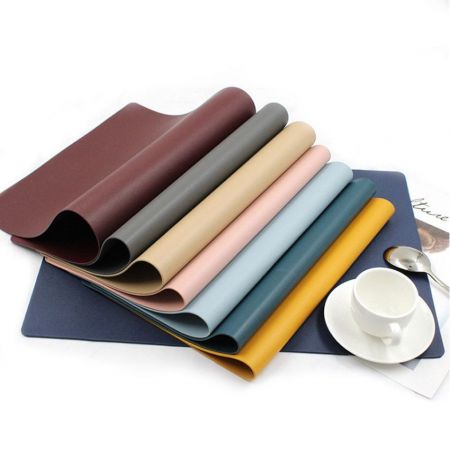 Leather Table Mat & Office Desk Pad - Custom Leather Dining Table Mat