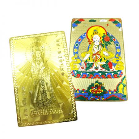 Religijna złota metalowa karta - Religijna złota metalowa karta