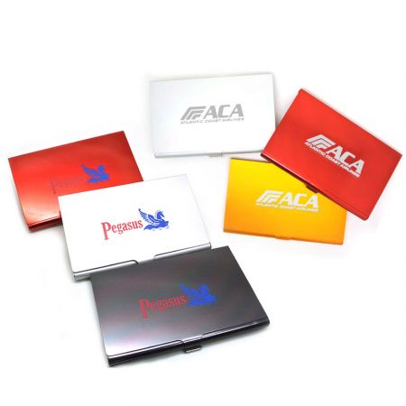 Aluminum Business Card Cases with Custom Logo - Custom Company Gift Metal Business Card Holders