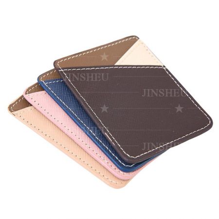 custom leather credit card pocket for cellphone