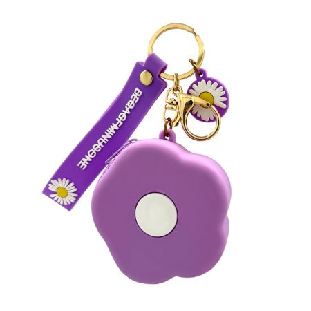 Custom Cute Coin Purse Rubber Keychain Strap - custom soft PVC flower coin bag keychain
