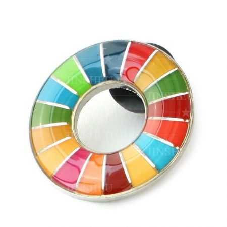 SDG Badge with Soft Enamel and Epoxy Covered