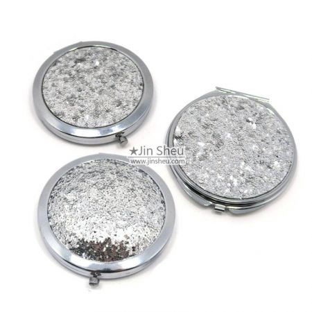Promotional Sparkle Sequin Compact Mirrors - Promotional Sparkle Sequin Compact Mirrors