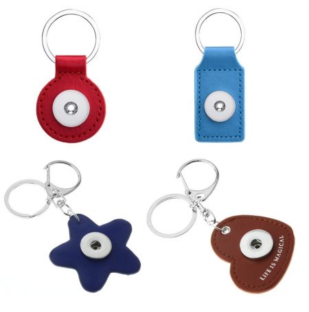 Custom Snap Jewelry Keychains - wholesale custom leather snap key chains