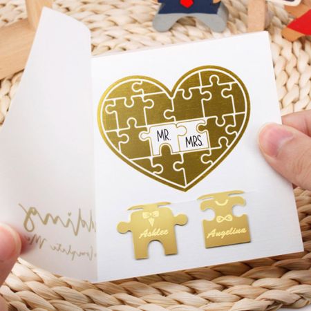 Wedding Jigsaw Puzzle Bookmarks - Wedding Jigsaw Puzzle Bookmarks