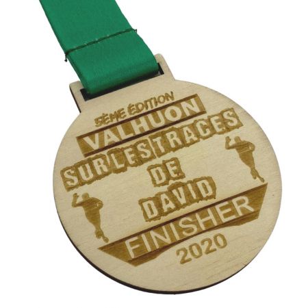 personalized eco friendly wood medals
