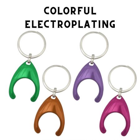 Trolley Coin Key Holders in Color Electroplating - Trolley Coin Key Holders in Color Electroplating