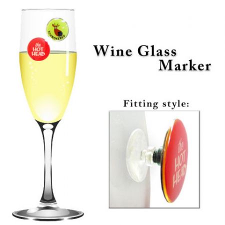 Wine Glass Markers with Suction - Wine Glass Markers with Suction