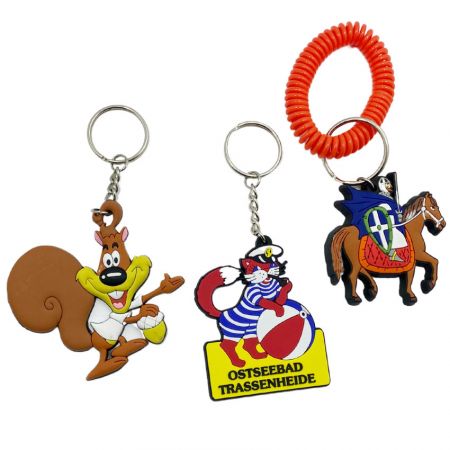 PVC Keychains & Rubber Keyrings - Custom 3D Relief Rubber Keychain