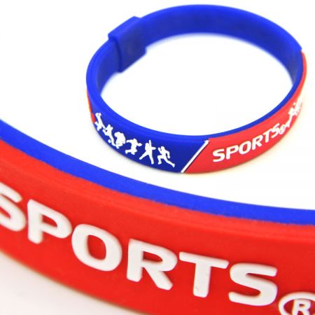 Embossed Silicone Wristbands - Silicone Bracelets with embossed color logo